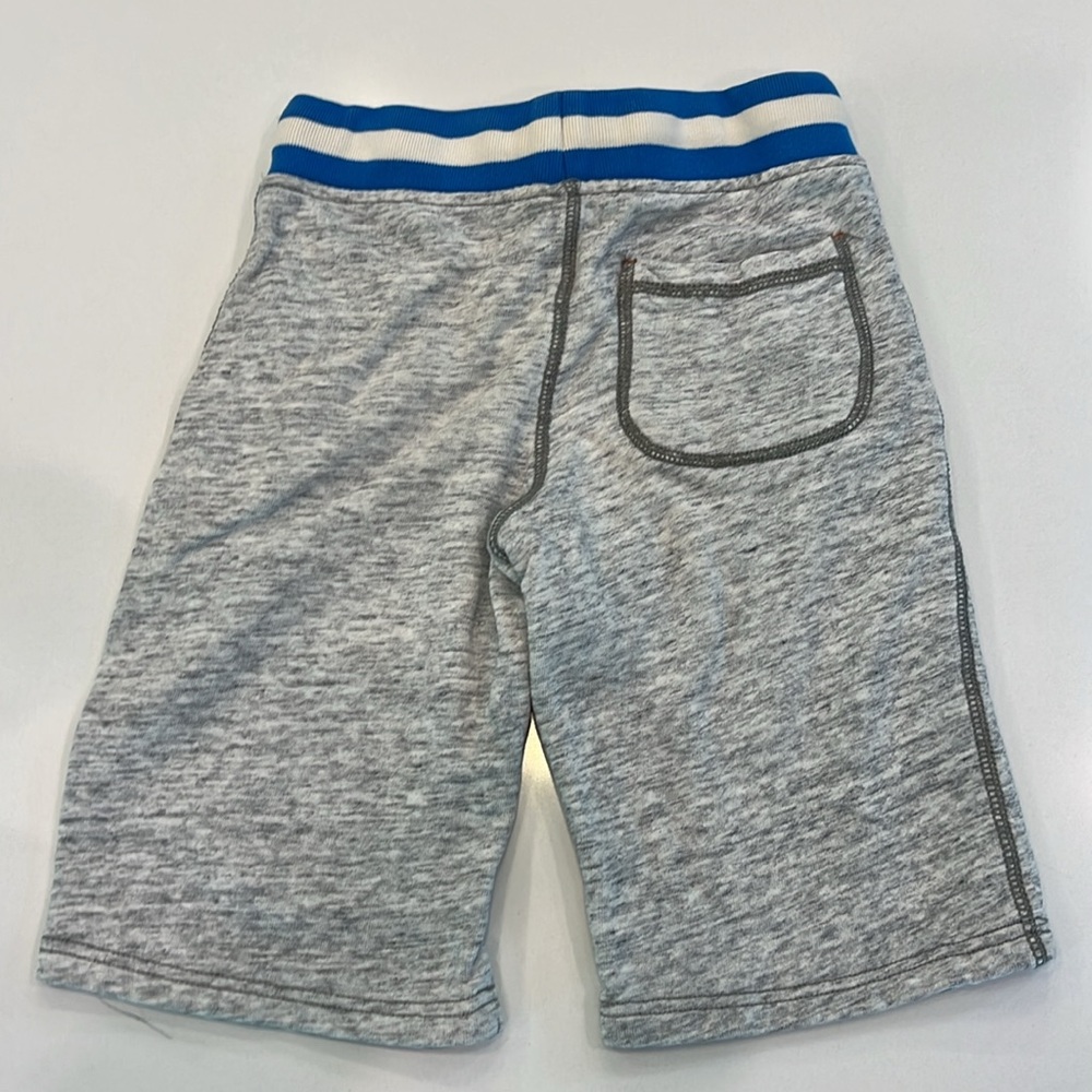 Mini Boden Gray and Blue Athletic Shorts with Elastic Waistband - Picture 2 of 3